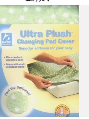 Baby Ultra Plush Soft Sage Green White Polka Dot Changing Pad Cover Nursery NEW
